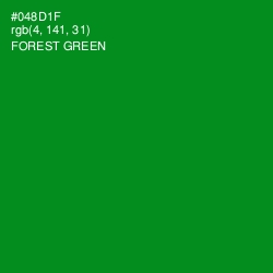 #048D1F - Forest Green Color Image