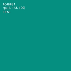 #048F81 - Teal Color Image