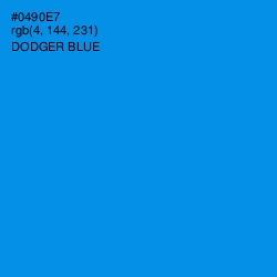 #0490E7 - Dodger Blue Color Image