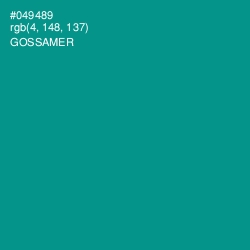 #049489 - Gossamer Color Image