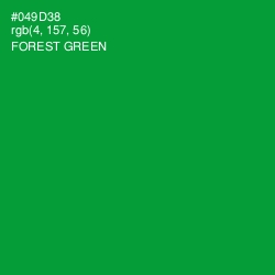 #049D38 - Forest Green Color Image