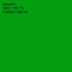 #049F0F - Forest Green Color Image