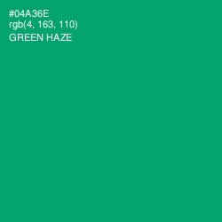 #04A36E - Green Haze Color Image