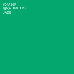 #04A86F - Jade Color Image