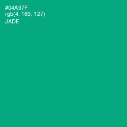 #04A97F - Jade Color Image