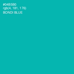 #04B5B0 - Bondi Blue Color Image