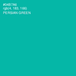 #04B7A6 - Persian Green Color Image