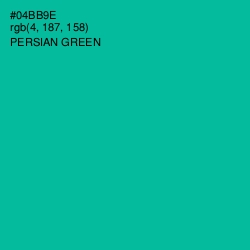 #04BB9E - Persian Green Color Image