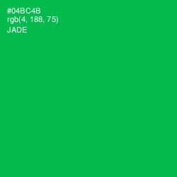 #04BC4B - Jade Color Image