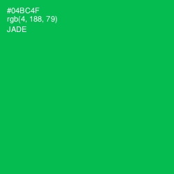 #04BC4F - Jade Color Image