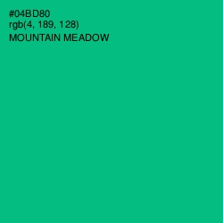 #04BD80 - Mountain Meadow Color Image