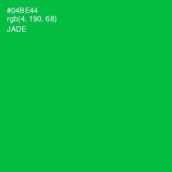 #04BE44 - Jade Color Image