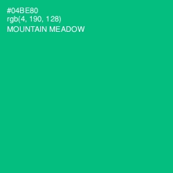 #04BE80 - Mountain Meadow Color Image