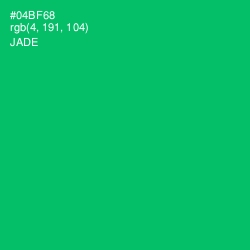 #04BF68 - Jade Color Image