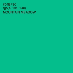 #04BF8C - Mountain Meadow Color Image