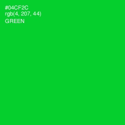 #04CF2C - Green Color Image