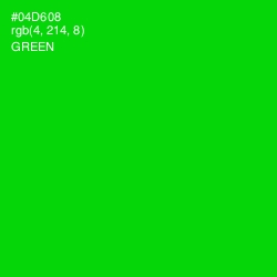 #04D608 - Green Color Image