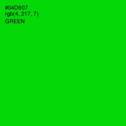 #04D907 - Green Color Image