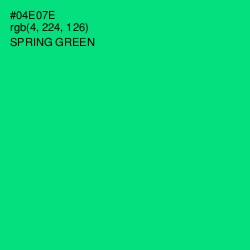 #04E07E - Spring Green Color Image