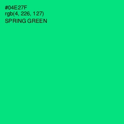 #04E27F - Spring Green Color Image