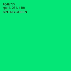 #04E777 - Spring Green Color Image
