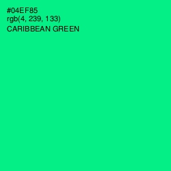 #04EF85 - Caribbean Green Color Image