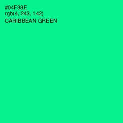 #04F38E - Caribbean Green Color Image