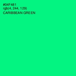 #04F481 - Caribbean Green Color Image