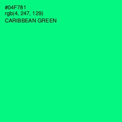 #04F781 - Caribbean Green Color Image
