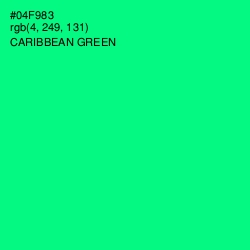 #04F983 - Caribbean Green Color Image