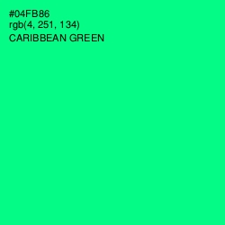 #04FB86 - Caribbean Green Color Image