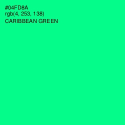 #04FD8A - Caribbean Green Color Image