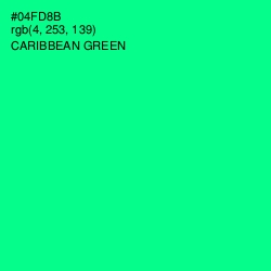 #04FD8B - Caribbean Green Color Image
