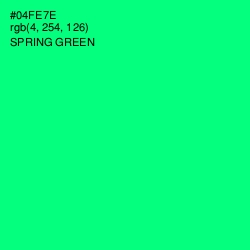 #04FE7E - Spring Green Color Image