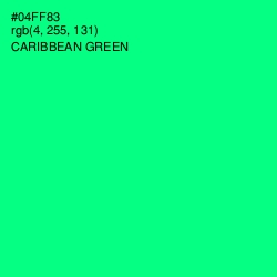 #04FF83 - Caribbean Green Color Image