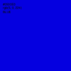 #0500E0 - Blue Color Image