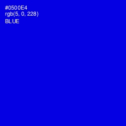 #0500E4 - Blue Color Image