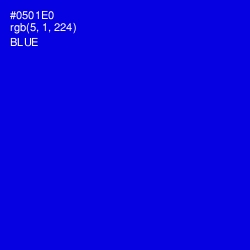 #0501E0 - Blue Color Image