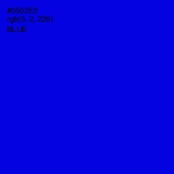 #0502E2 - Blue Color Image