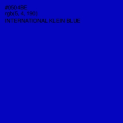 #0504BE - International Klein Blue Color Image