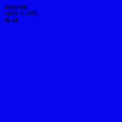 #0504EB - Blue Color Image