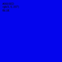 #0505ED - Blue Color Image