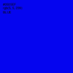 #0505EF - Blue Color Image