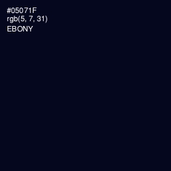 #05071F - Ebony Color Image