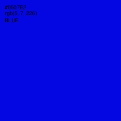 #0507E2 - Blue Color Image