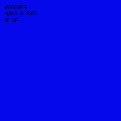 #0508EB - Blue Color Image