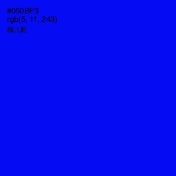 #050BF3 - Blue Color Image