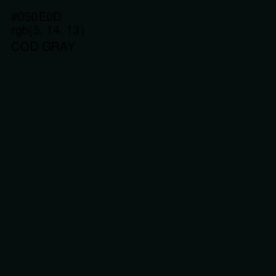 #050E0D - Cod Gray Color Image