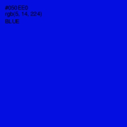 #050EE0 - Blue Color Image