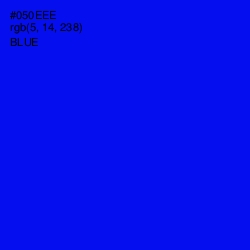 #050EEE - Blue Color Image